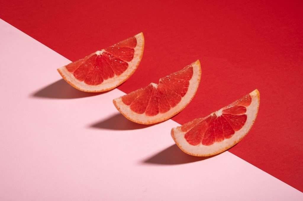 image of fruit segments on brightly coloured background