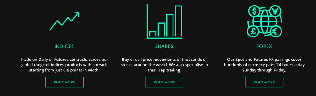 SpreadEx Trading Instruments for Spread Betting screenshot Feb 2024