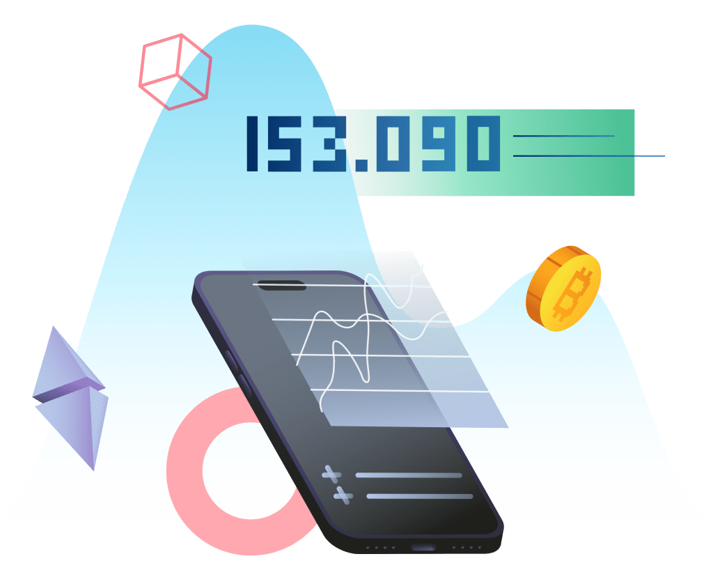 colors cryptocurrency market and exchange on phone screen