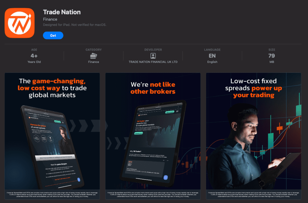 TradeNation Mobile App on App Stor