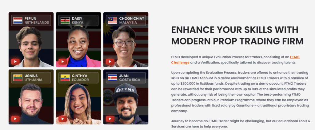 FTMO Screenshot of faces